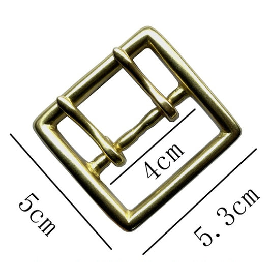 Metal Belt Buckle heavy duty 40mm brass Classic Jeans Buckle Solid copper plated replacement buckle