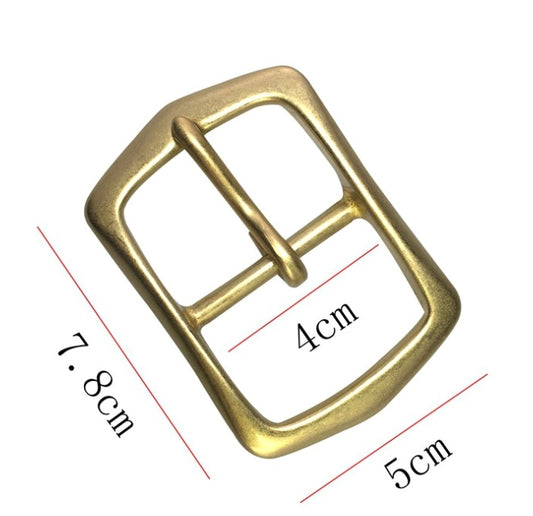 Replacement Metal Center - Bar Belt Buckle to fit 40mm BELT / STRAP brass colour Suitable for Belts, Clothing, Bags